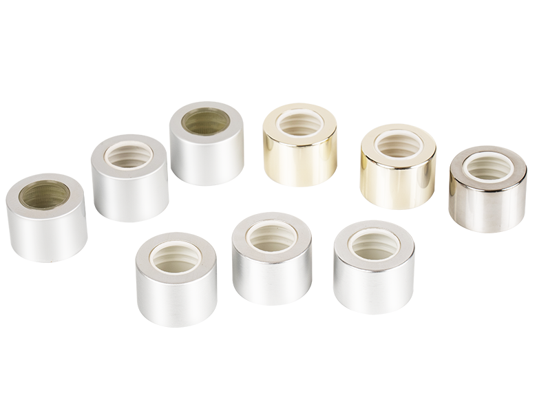 Aksesori tutup aluminium-plastik kosmetik